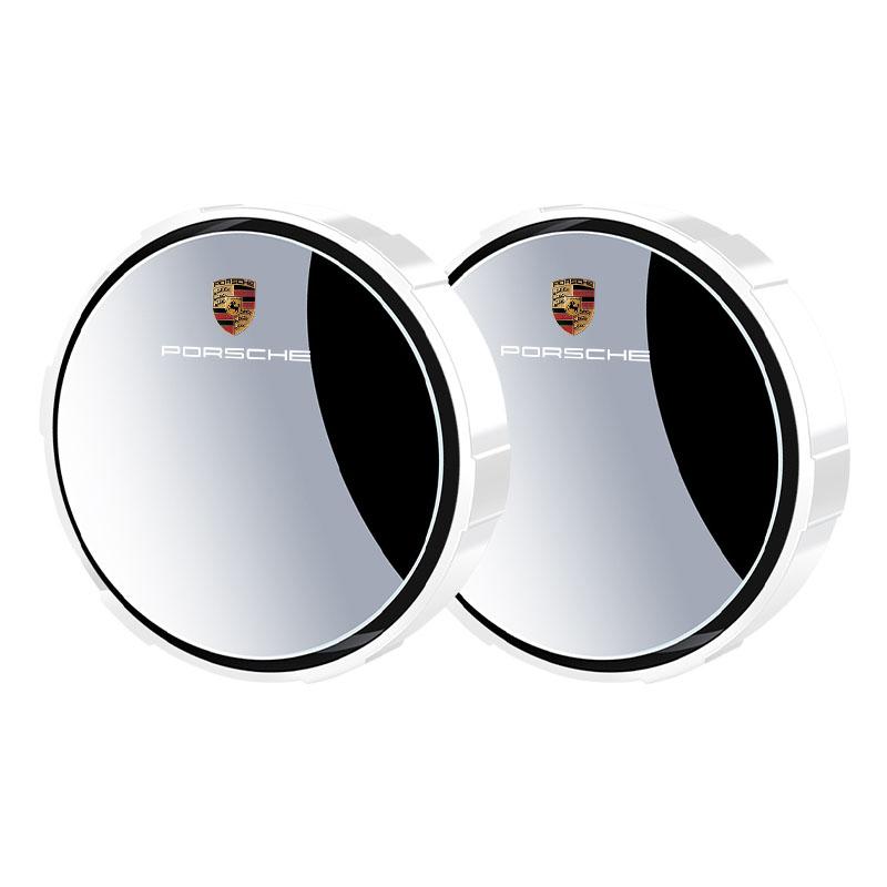 

2 шт. Регулируемое зеркало заднего вида для слепой зоны автомобиля с углом обзора 360 градусов для Porsche 911 Cayenne Panamera Macan Boxster Carrera-GT 928 918 белый