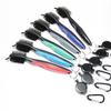 1Pc Golf Club Brush Groove Cleaner Retractable Dual Sided Nylon Bristles Aluminum Carabiner Groove Cleaner Groove Cleaning