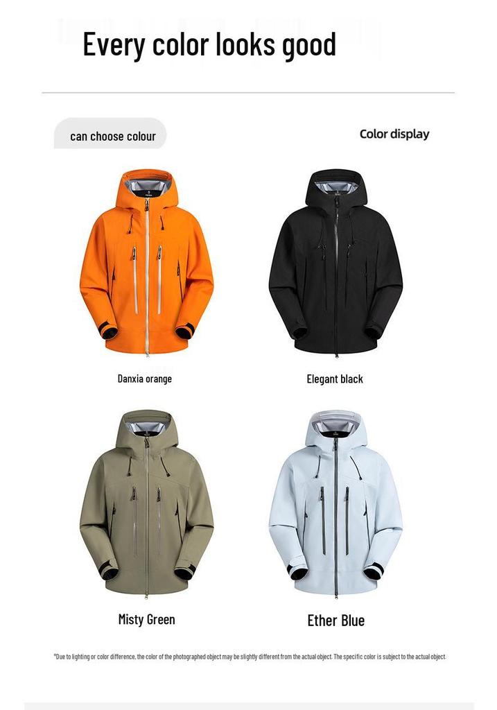 2026 Thin Windproof & Waterproof Heat-Sealed Outdoor Mountaineering Jacket for Tibet Travel
