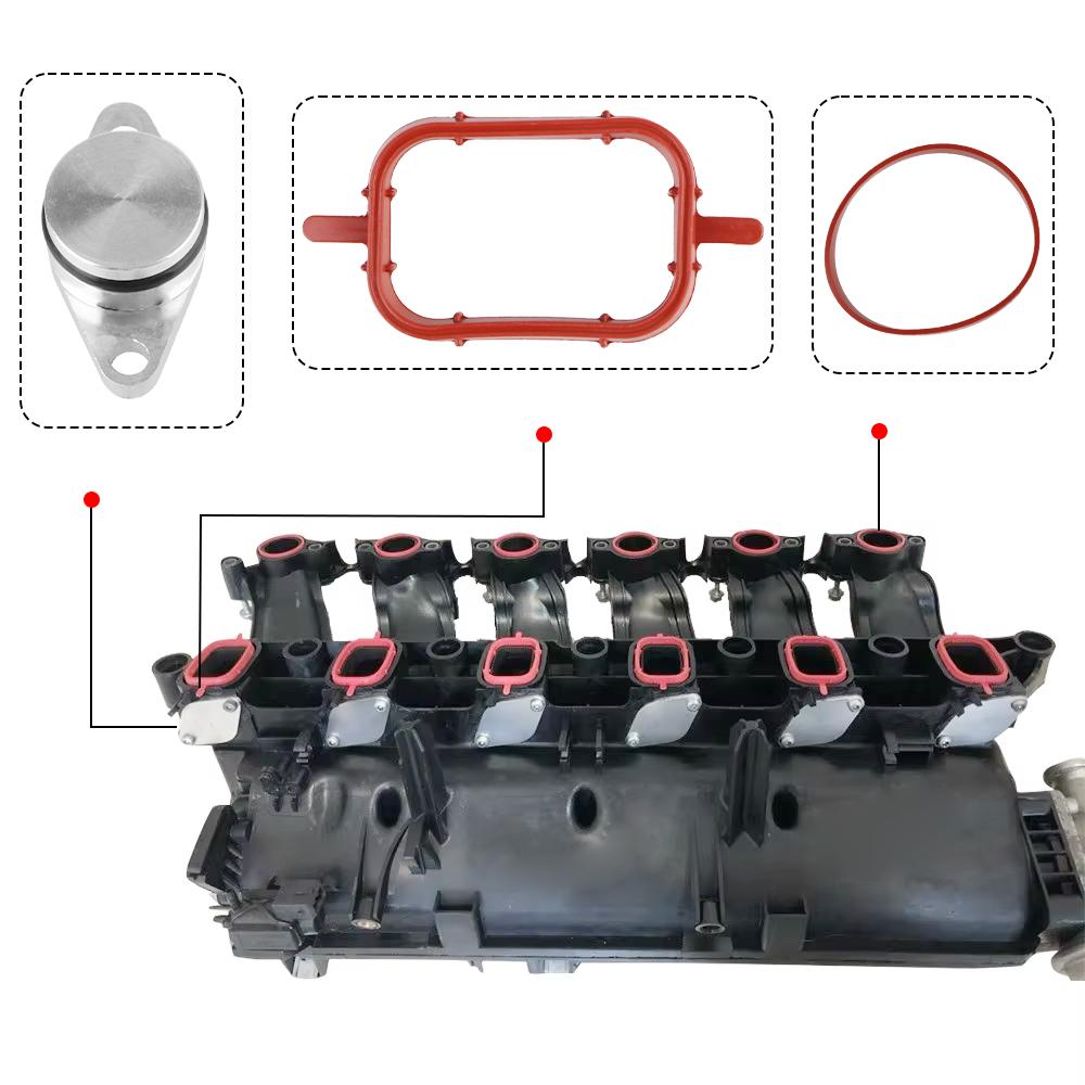 22mm 33mm Compatible For BMW E87 E46 E90 E39 Intake Inlet Manifold Seal Gasket Repair Kit Cyclone Flap Removal and Repair Kit