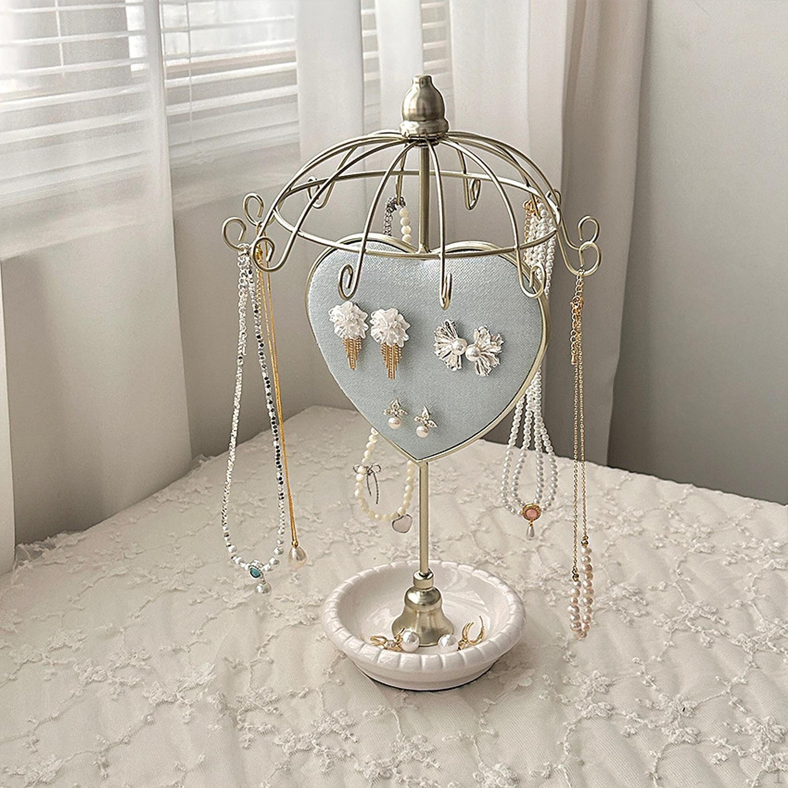 

Jewelry , Rotating Necklace Holder, Decorative Practical Organizer, Display Stand синий