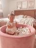 Dry pool 110x40cm Velvet Soft Pink with 500 balls: powder pink, silver, white, transparent