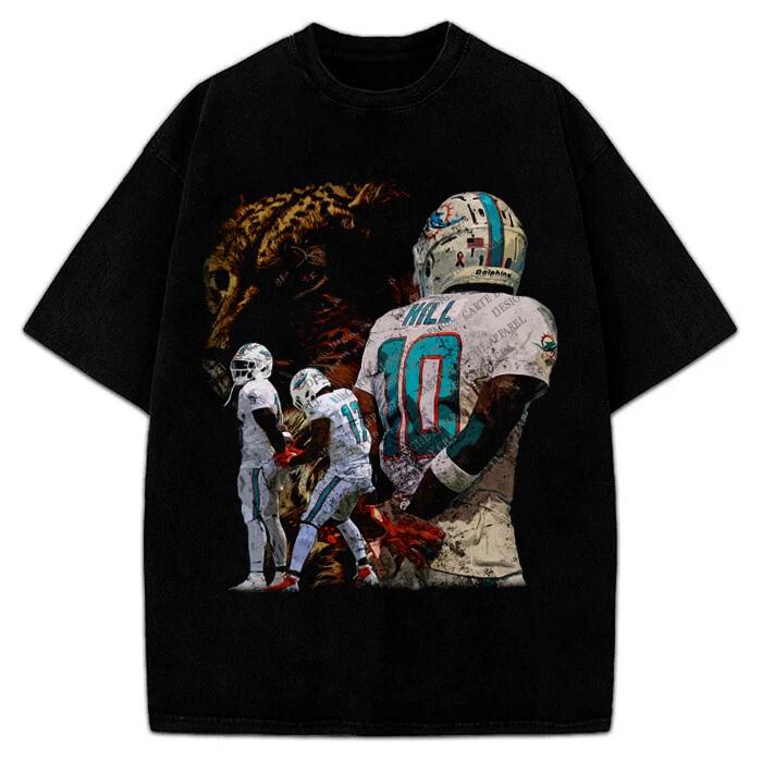 Tyreek Hill T-Shirt Cheetah Hands Behind Back Celly TD Celebration Tee M
