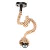 Lixada 50cm AC220V E27 Einköpfige Vintage Hanfseil Hänge-Pendel Deckenleuchte Lampe Industriell