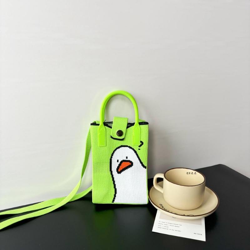 Premium Sense Ns Mobile Phone Bag New Cartoon Knitted Bag Dopamine Niche Versatile Messenger Shoulder Bag Handbag