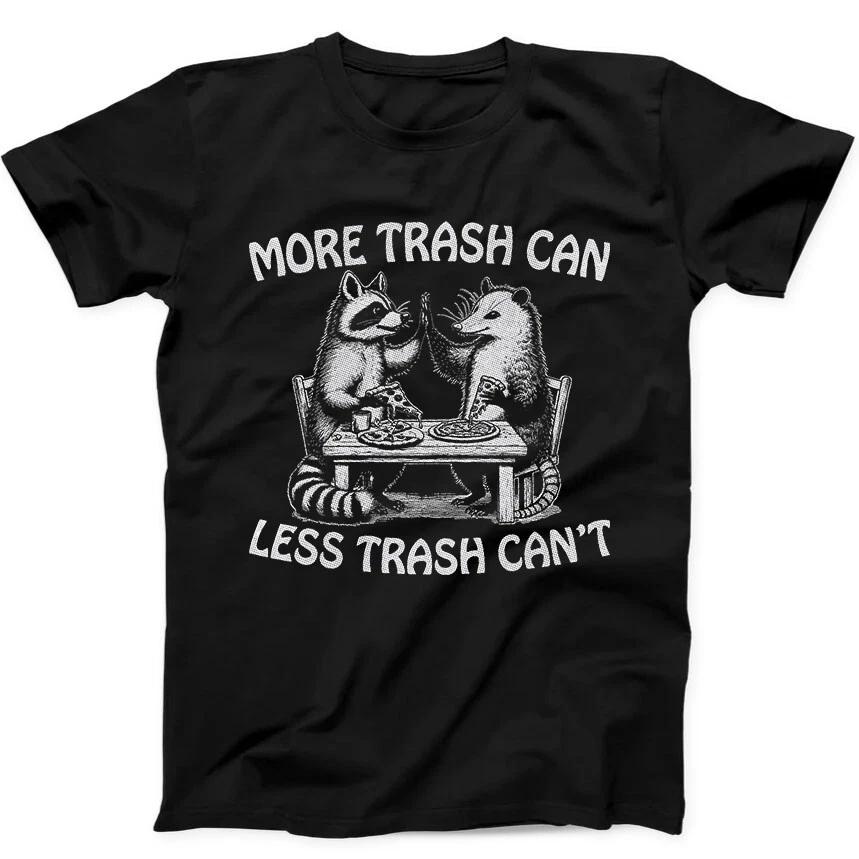 Raccoon Hi Five Possum Trash Can Best Seller Funny Gift Black Tee T Shirt 333