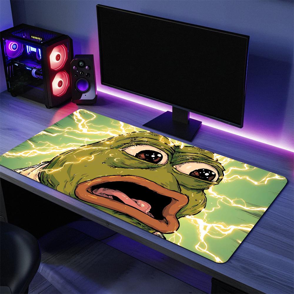 Funny PPepe the FFrogS Mouse Pad Large Desk Mat Keyboard Ergonomic Office Rubber PC Nonslip Antifray Home Custom