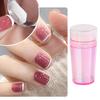 1 Set Nail Stamp Reusable Non-Deformed Good Ductility Round Silicone Stamper Transparent Nails Art Tool for Manicure