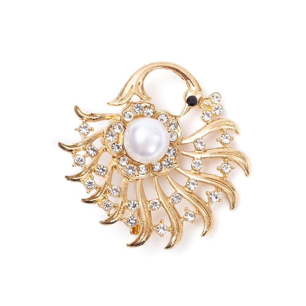 Rhinestone Pearl Scarf Buckle Elegant Jewelry Clip for 4PCS for Women