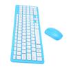 96 Key Wireless Keyboard Mouse Combo 10 Meters Transmission Fade Resistant Keyboard Mouse Combo with Nonslip Mat Blue