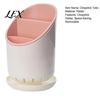 Split Cutlery Storage Box Multi-compartment Draining Chopstick Holder, Plastic Utensil Organizer with Drain Hollow Bottom Drainer Tray, Compact Large
