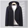 Autumn Detachable Hat Jacket for Middle-aged and Elderly - Fashionable Business Casual Outdoor Coat