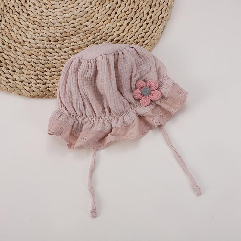 Baby Girl Sun Hat With Butterfly Bow Cotton Sunshade For Spring And Summer