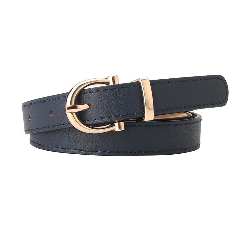 Cintura da donna in pelle PU stile coreano - Semplice cintura decorativa per jeans