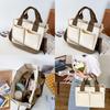 Stylish Canvas Tote Bag For Women In Cream Color With Multi Pocket Design For Everyday Use