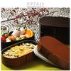 Tatsumiya HAKOYA Wappa Bento Brown Japanese-Made Box, 520ml, Small,