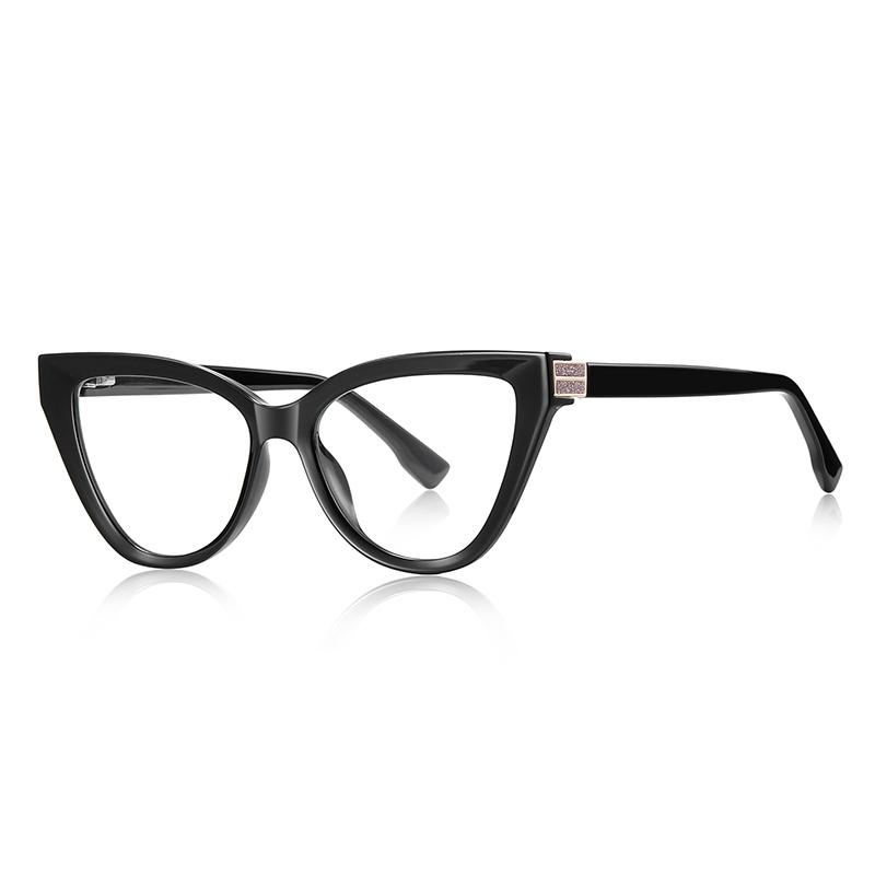 Luxury Cat'S Eye Fashion Women Myopia Glasses Big Frame  Anti-Blue Light  Prescription Eyewear -0.5 -0.75 To -6.0