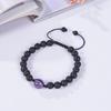 2025 Unisex Obsidian & Lava Stone Woven Bracelet - 12MM
