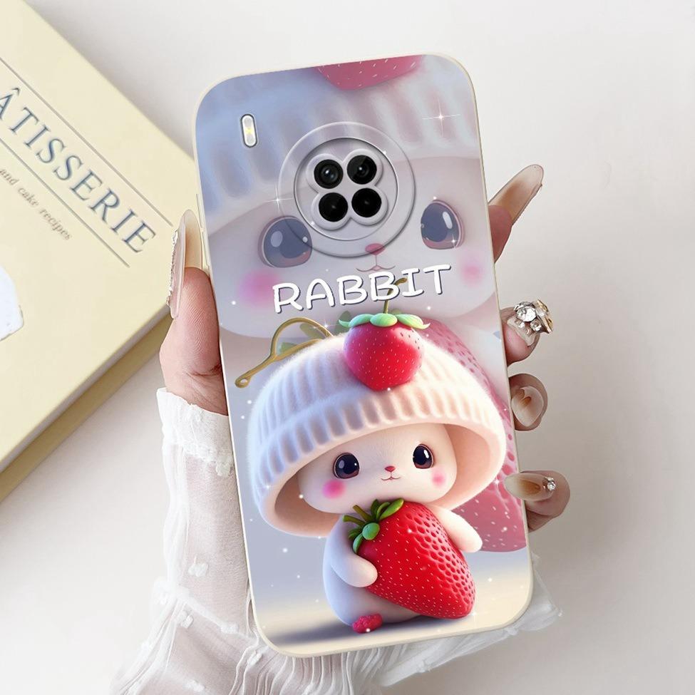 For Huawei Y9A Case Cover Luxury Fashion Flowers Kawaii Cute Cat Shockproof Phone Case For Huawei FRL-22 FRL-23 FRL-L22 FRL-L23