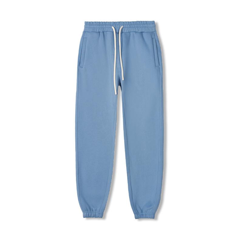 New Fleece Sweatpants Men's Solid Color Loose Casual Autumn and Winter Pants American Trendy Brand Sports Leggingsjavascript: