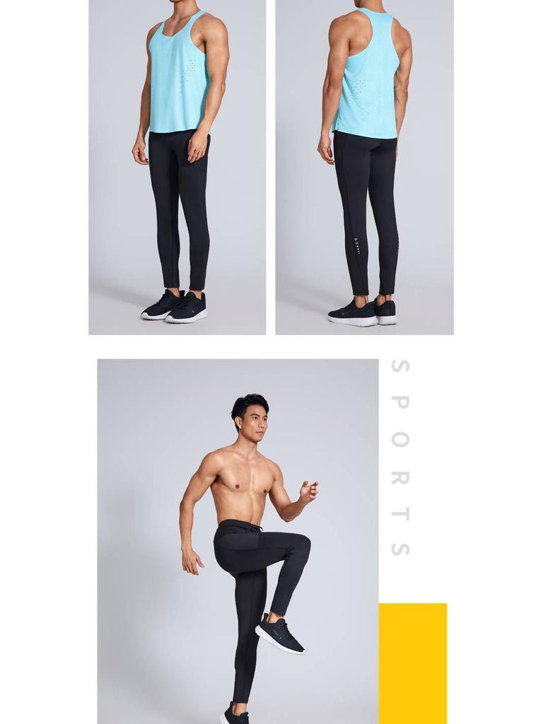 Men's and Women's Fleece-Lined Quick-Dry High-Waisted Compression Fitness Tights for Outdoor Fitness, Marathon, Training, and Racing.