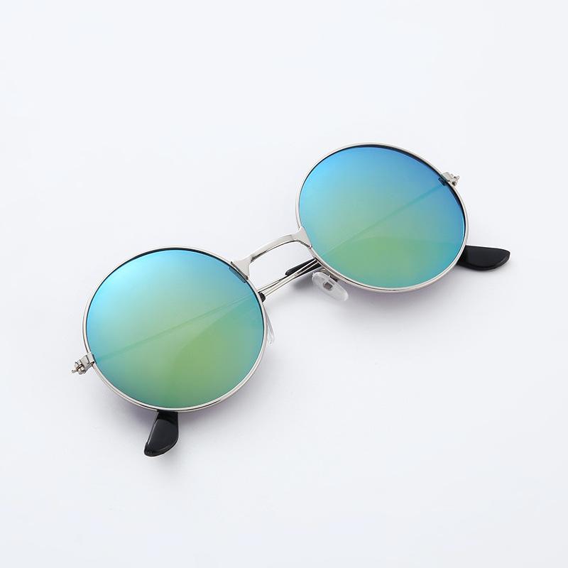 7001 Coated Round Frame Prince Glasses, Colorful Round Frame Sunshades, Metal Color Sunglasses Sunglasses