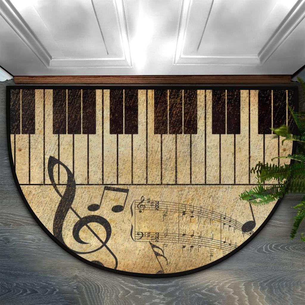 Amerikanischer Kristall-Samt Halbrund Fußmatte Verandadekoration Rutschfest und Schmutzabweisend Fußmatte Badezimmer Saugfähige Rutschfeste Matte