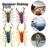 Freshwater Fishing Lures 8Pcs 6cm/2.8g Bionic Insect Soft Bait, Slow Sinking Floating Artificial Lure, Realistic Swimming Baits Swim Bait for