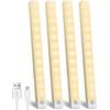 4pcs LED Motion Sensor Light Bar Magnetic Under Cabinet Sensor Light,Cool White/Warm Light Indoor Night Light for Kitchen,Stair