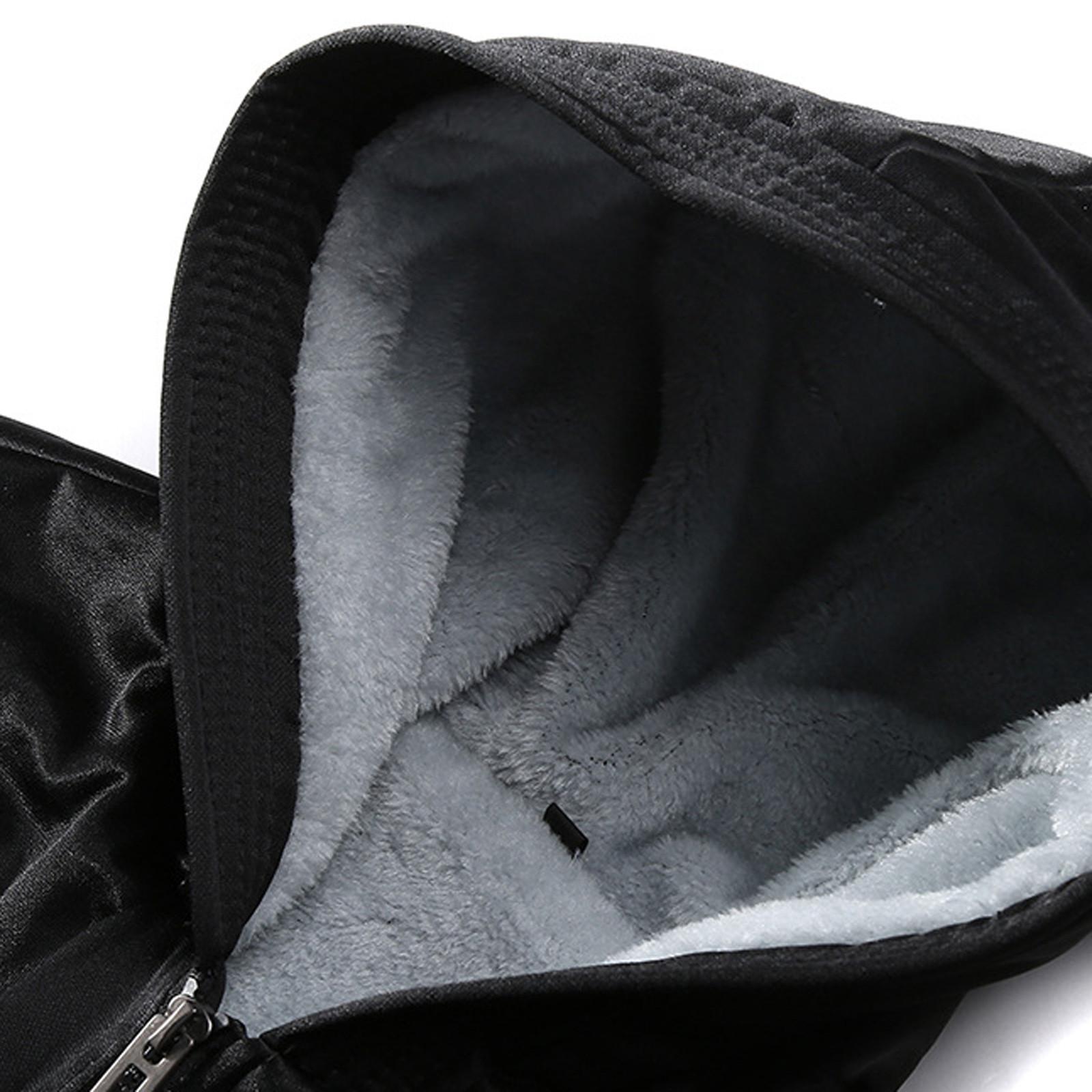 Мужской пуловер на молнии с длинными рукавами и капюшоном — фото 6