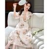 Demana New Chinese Style Embroidered A-Line Maxi Dress