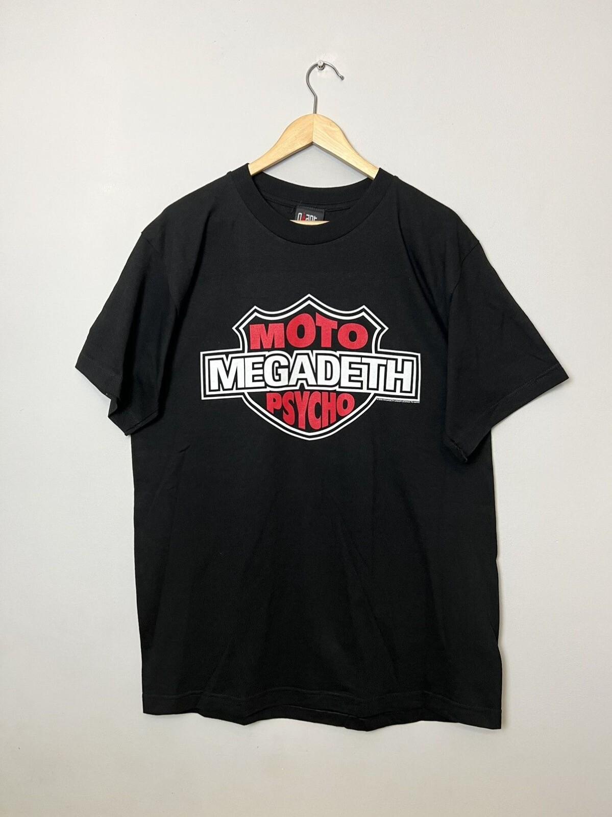 Megadeth Moto Psycho Rare Vintage 2000 Trash Metal Band Tee Unisex T-Shirt S