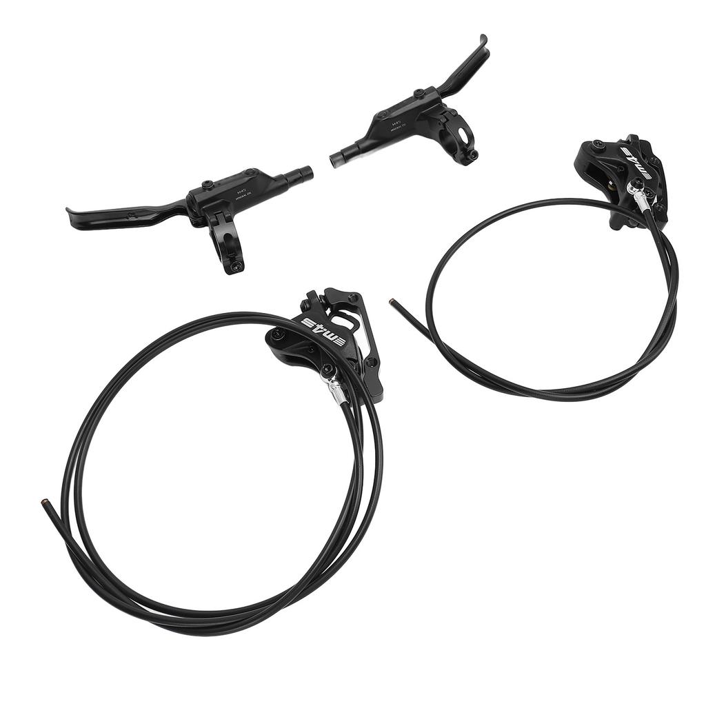 4 Piston Dual Drive Oil Brake 850mm Front 1550mm Rear Levers Hydraulic Disc Brakes for Mountain Cycling