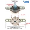 Round Fan Speed Control Switch For Floor Fan Wall Fan Gear Switch Replacement Parts