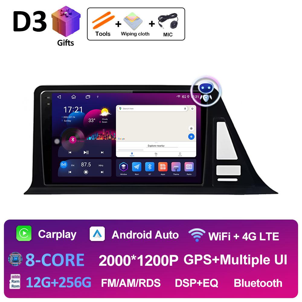 Intelligenrt System GPS Navigation For Toyota CHR C-HR 2016 2017 2018 2019 Android 14 DSP Stereo Autoradio Cooling Fan Head Unit