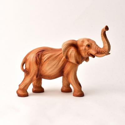 Naturecraft Resinfigur med träeffekt - Elefant