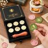 Decorative Wax Seal Stamp with Metal Components and 6 Round Design Disks for Gift Wrapping, Journaling, and Scrapbooks