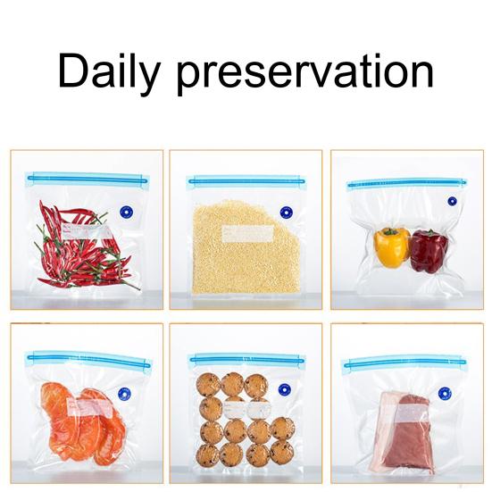 10Pcs Reusable Vacuum Seal Bags Food Grade BPA Free Leak Resistant Portable Easy To Use Vacuum Storage Bags