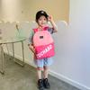 Stylish Lightweight Kindergarten Backpack For Kids With Breathable Nylon Material And Fun Letter Print Design Ideal For School Use