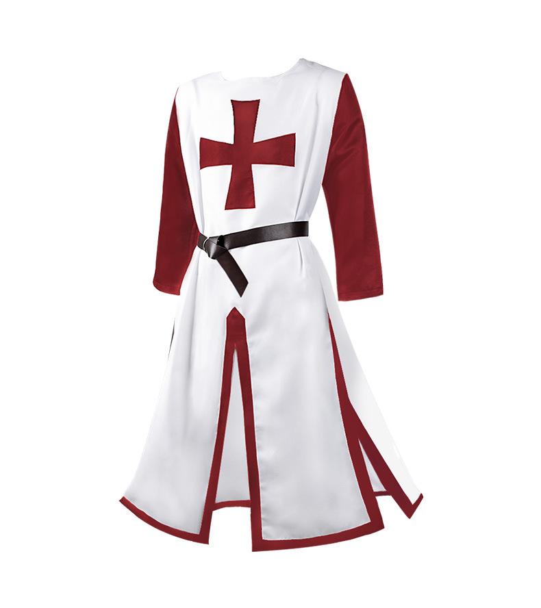 2025 Medieval Templar Women's Ball Gown Cosplay Costume - European and American Style