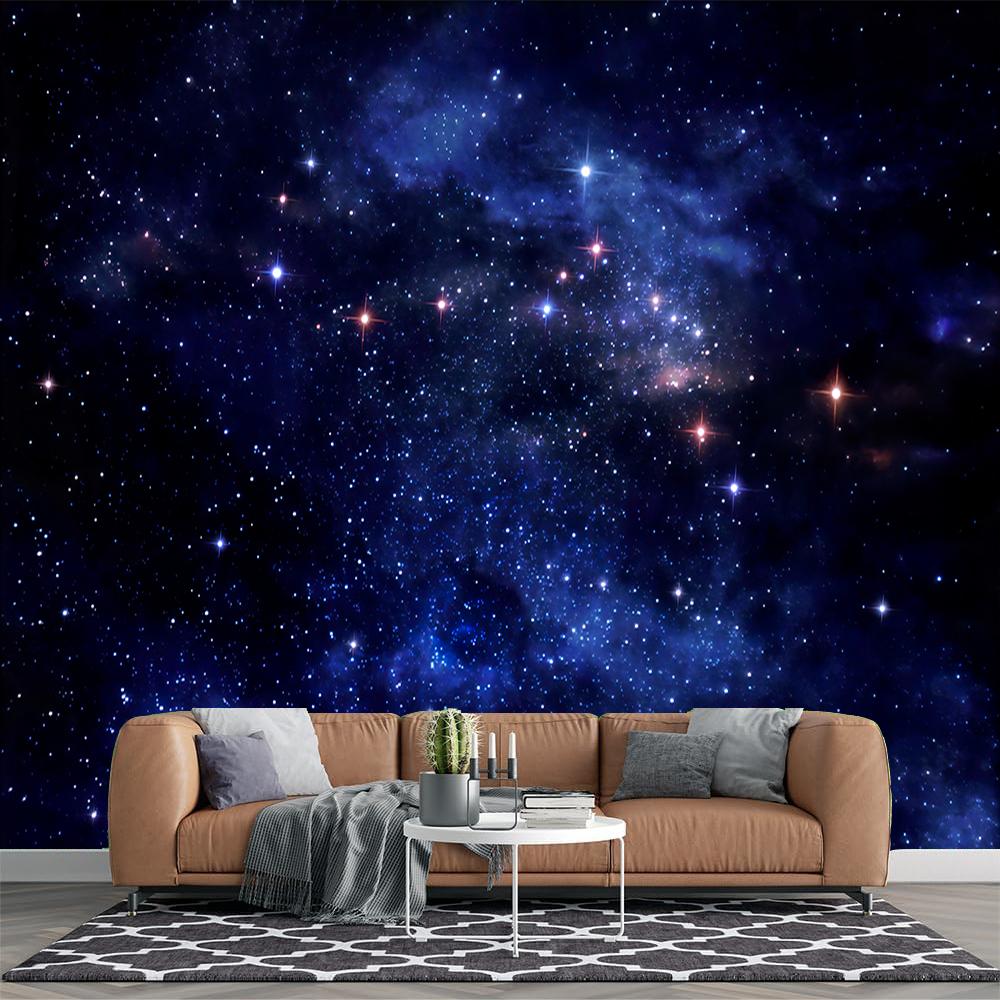 

3D Вселенная Планета Фреска Космическая Фреска Для Детской Комнаты Гостиной Спальни Обои Звездное Небо 200 cm(W) x 140 cm(H)