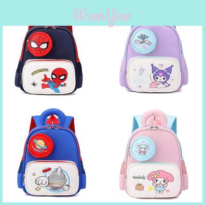 Mochila Escolar Infantil Melody Kuromi Homem-Aranha Com Tecido Oxford Respirável