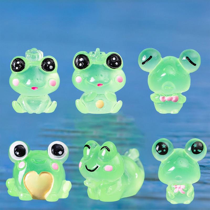 1 Stück leuchtende Frösche Mini-Figur Mi-cro Landschaftsdekoration Frosch Feengarten DIY Miniaturien Heimdekorationszubehör