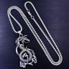 Viking Dragon Pattern Stainless Steel Necklace Bold Retro Fashion Jewelry