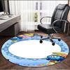 Blue Smurfs Print Round Rug, Washable Floor Carpet, For Entryway Dorm Laundry Room Office Study, Home Decor Birthday Christmas Gift