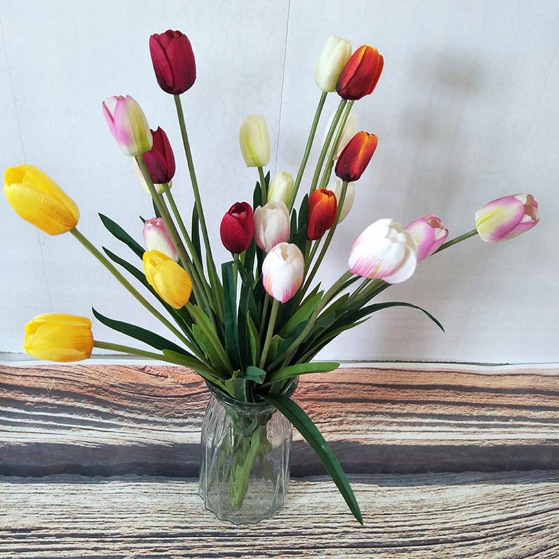 Realistic Tulip Simulation Flowers For Wedding Party Photography Props