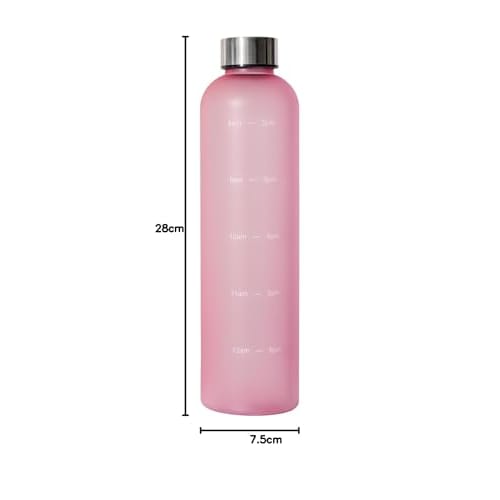 [Limited Edition] Wahei Freiz Graduated Water Bottle, 1 Liter, Pink, Perfect for Water Bottles, Sports Bottles, BPA-Free, Unbreakable, and Lightweight