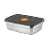 304 Stainless Steel Fresh-Keeping Bento Box with Plastic Lid – Portable, Food-Grade Storage for Fruit and More