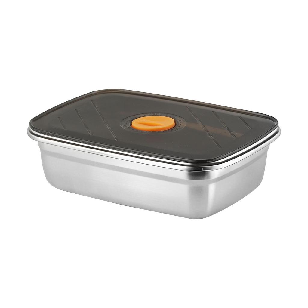 304 Stainless Steel Fresh-Keeping Bento Box with Plastic Lid – Portable, Food-Grade Storage for Fruit and More