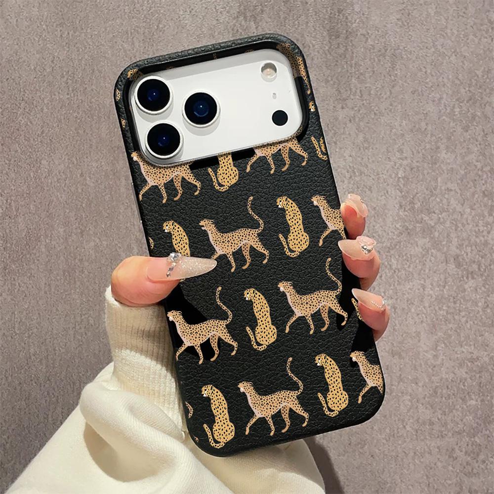 Phone Case For Samsung S26 A17 A26 A36 A05S A06 A15 A35 A54 Ultra Slim Soft Touch Durable Yellow Leopard Case